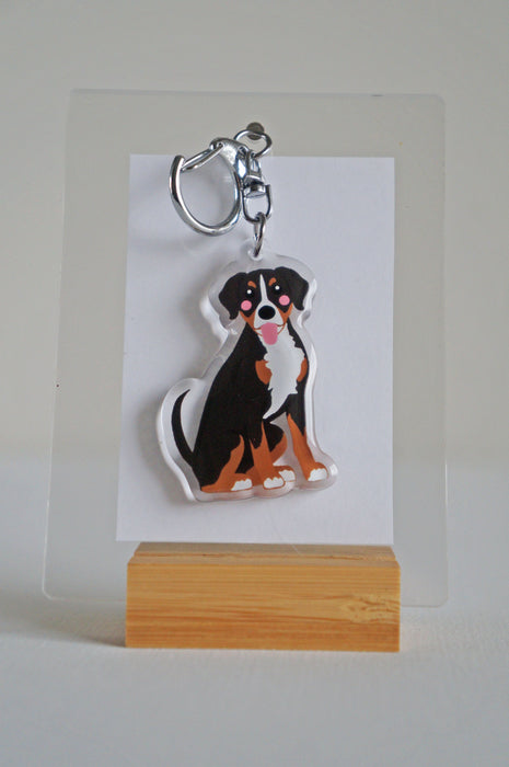 Swiss Mountain Dog Epoxy Keychain