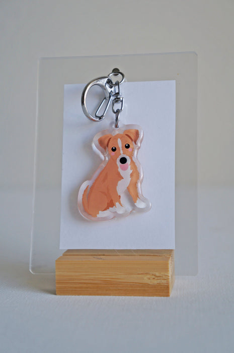 Terrier Mix Epoxy Keychain