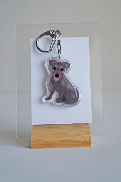 Terrier Mix Epoxy Keychain