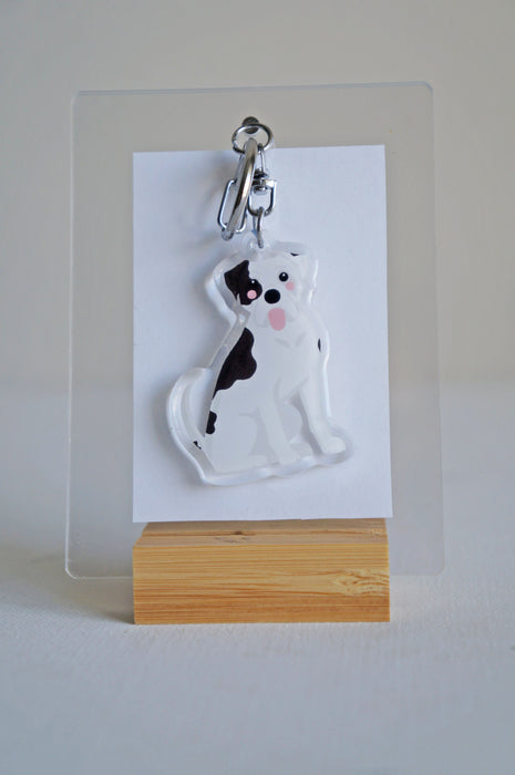 American Bulldog Epoxy Keychain