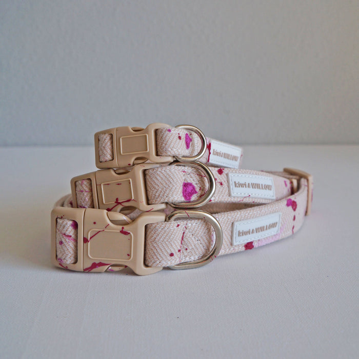 Pink Splash Dog Collar
