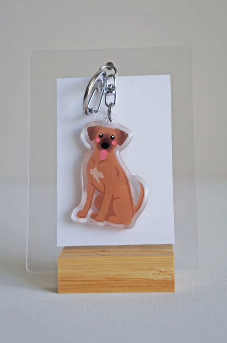 Black Mouth Cur Epoxy Keychain