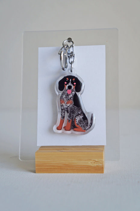 Blue Tick Coonhound Epoxy Keychain