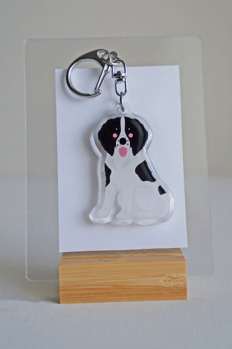 Brittany Spaniel Epoxy Keychain