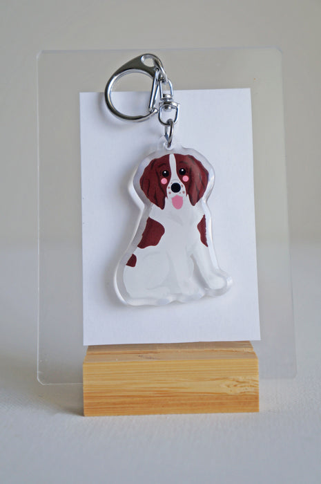 Brittany Spaniel Epoxy Keychain