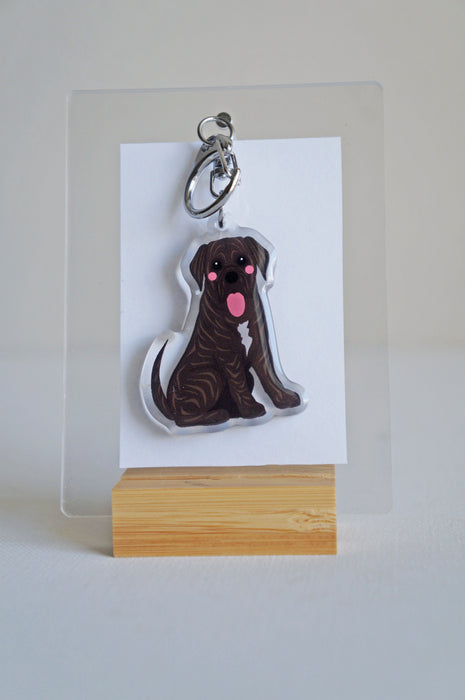 Bullmastiff Epoxy Keychain