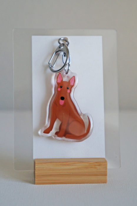 Bull Terrier Epoxy Keychain
