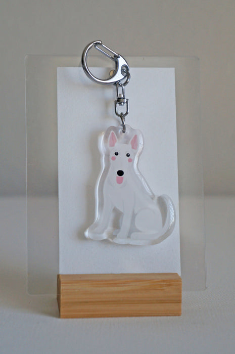 Bull Terrier Epoxy Keychain