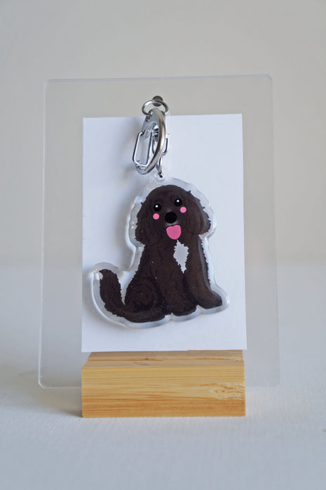 Cockapoo Epoxy Keychain