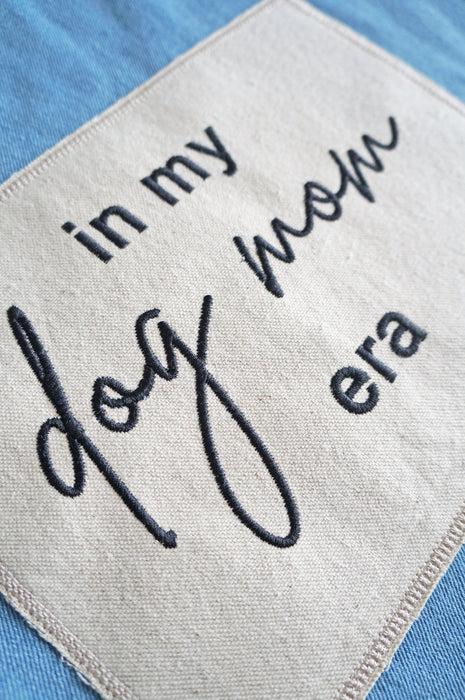 In My Dog Mom Era Denim Tote Bag