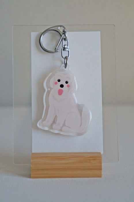 English Sheepdog Epoxy Keychain