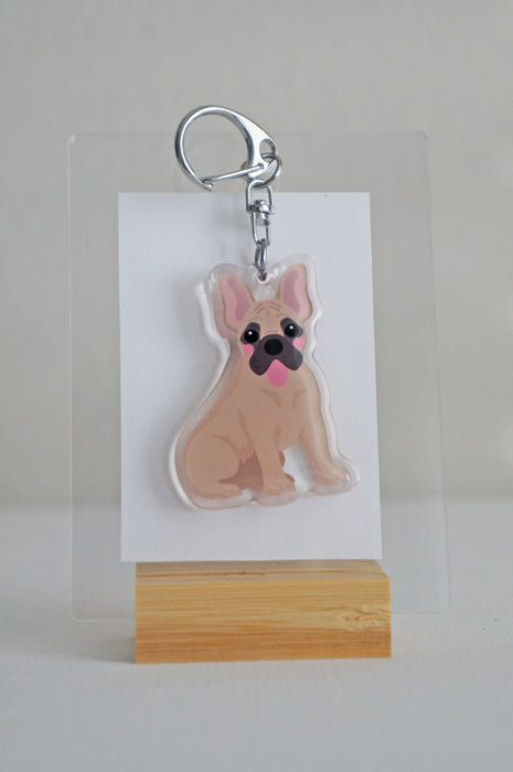 French Bulldog Epoxy Keychain