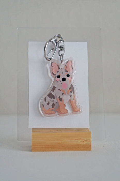 French Bulldog Epoxy Keychain