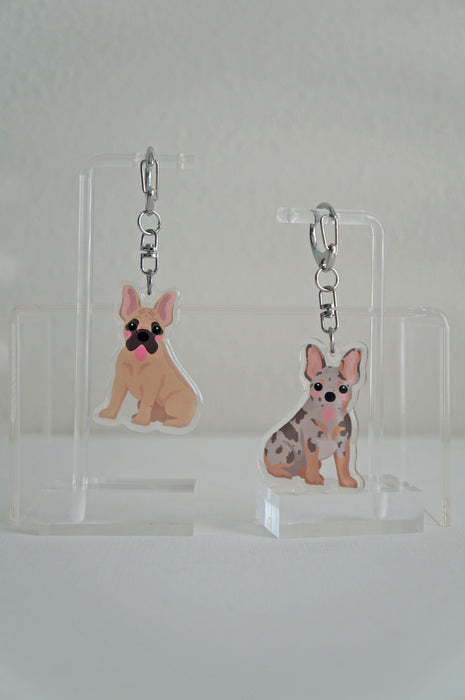 French Bulldog Epoxy Keychain