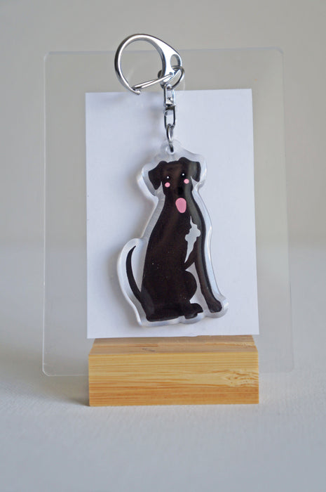 Great Dane Epoxy Keychain