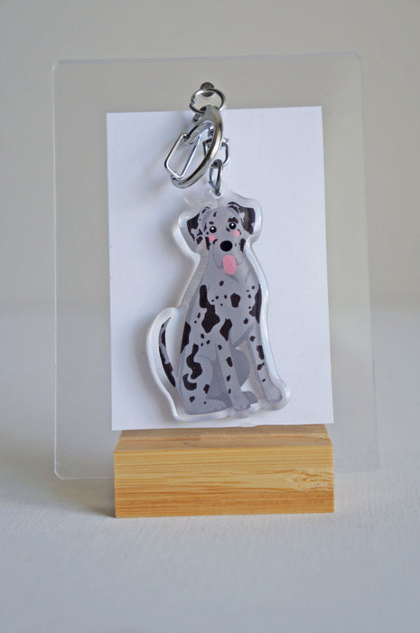 Great Dane Epoxy Keychain
