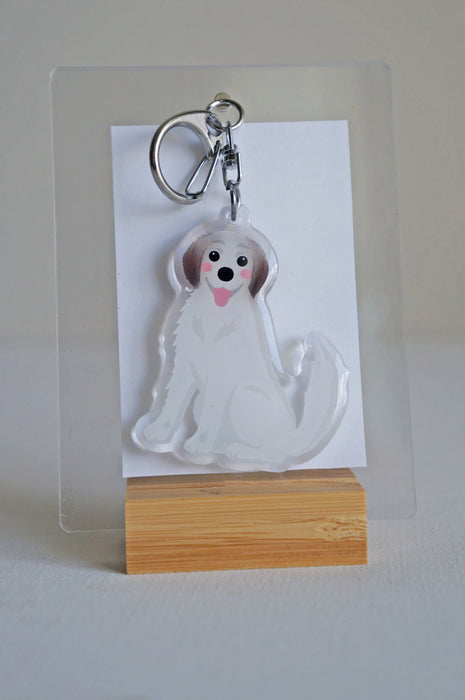 Great Pyrenees Epoxy Keychain