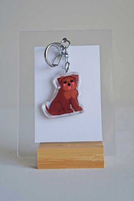 Morkie Epoxy Keychain