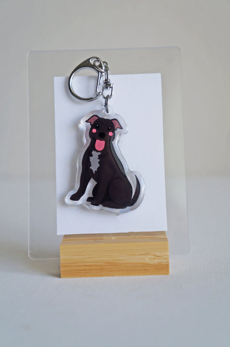 Pitbull Epoxy Keychain