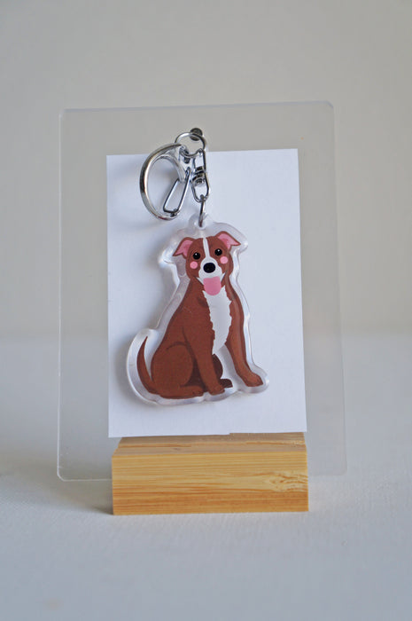 Pitbull Epoxy Keychain