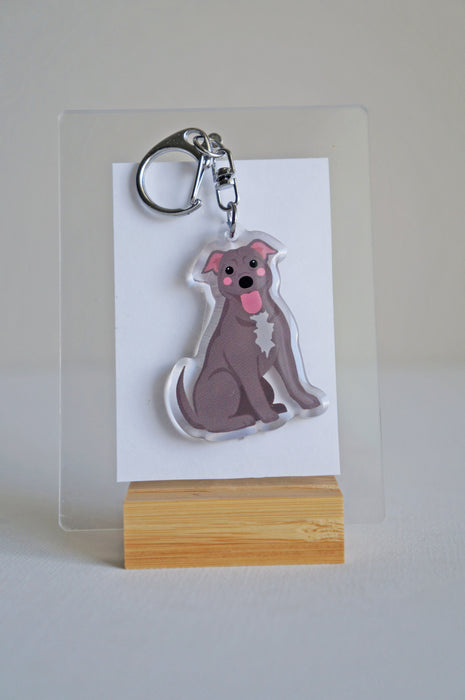 Pitbull Epoxy Keychain