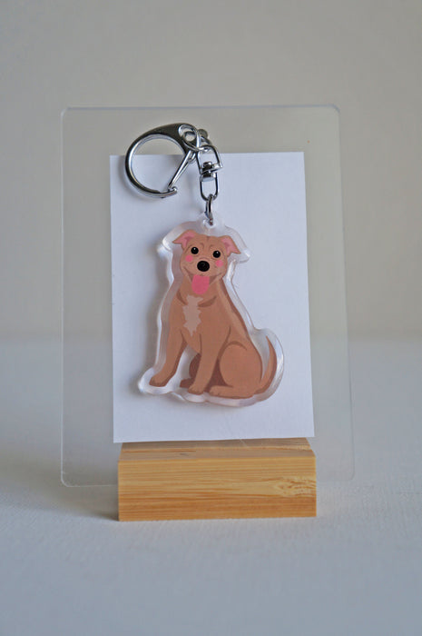 Pitbull Epoxy Keychain