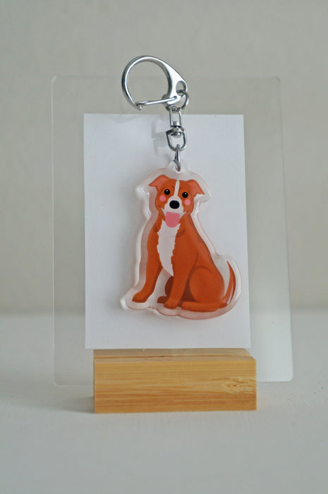 Pitbull Epoxy Keychain