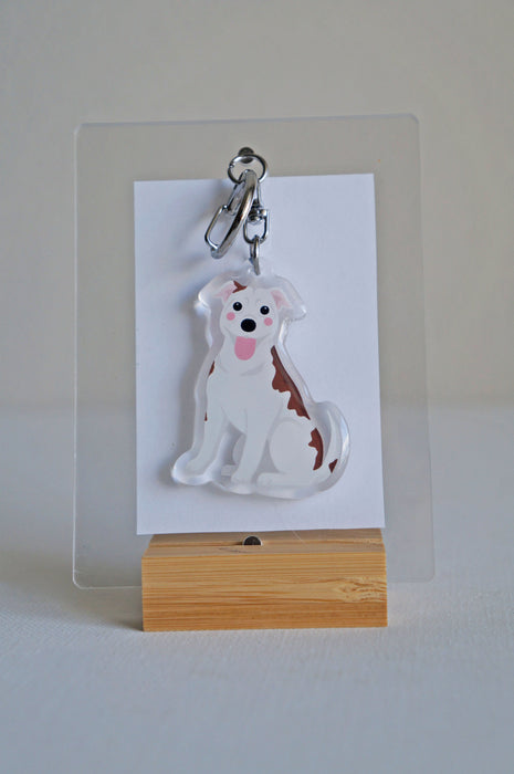 Pitbull Epoxy Keychain