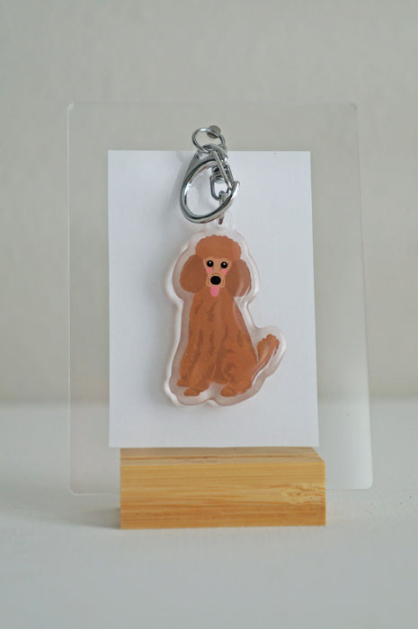 Poodle Epoxy Keychain