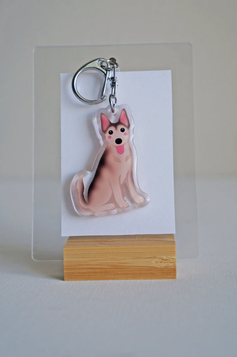 Shepherd Mix Epoxy Keychain