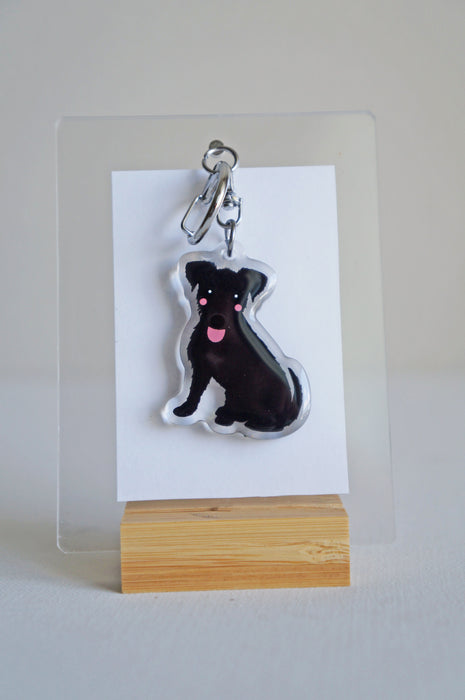 Terrier Mix Epoxy Keychain