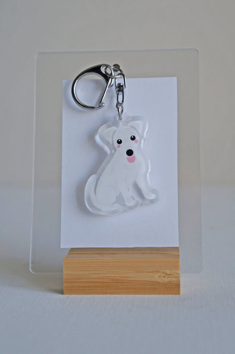 Terrier Mix Epoxy Keychain