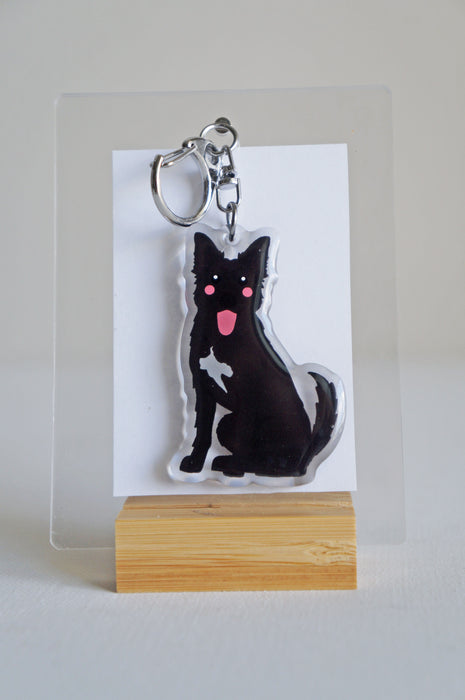 Wolf Mix Epoxy Keychain