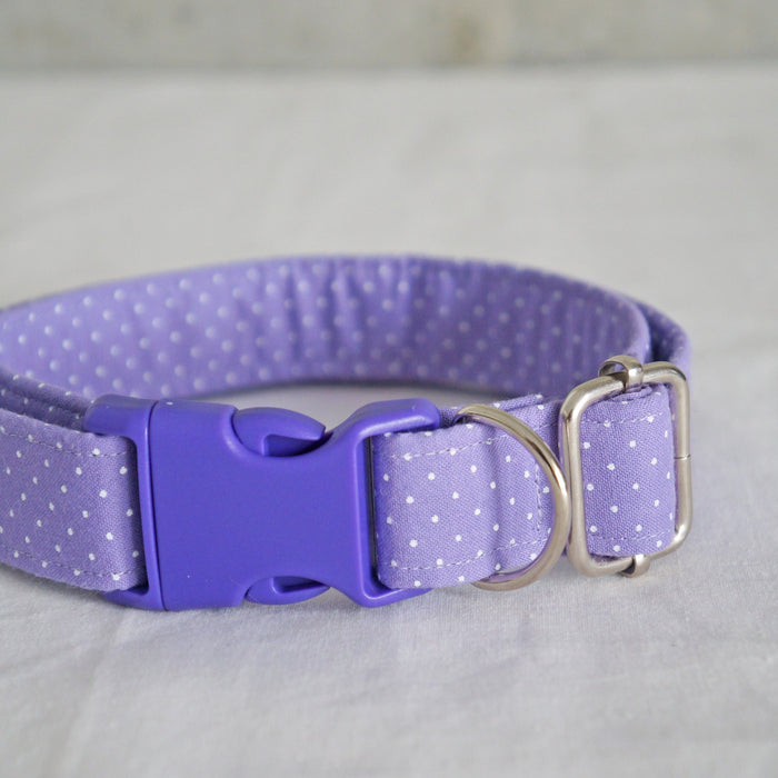 Lilac Dotted Dog Collar