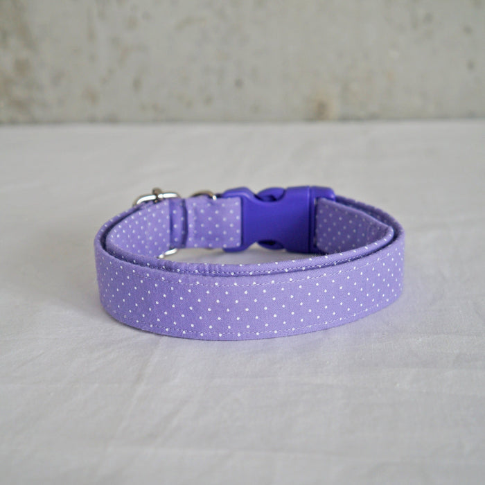 Lilac Dotted Dog Collar