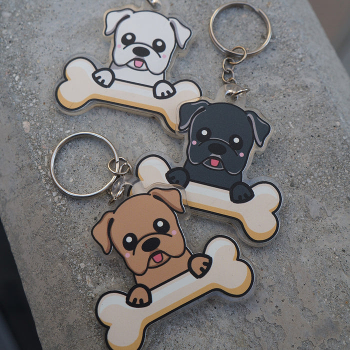 American Bulldog Keychain