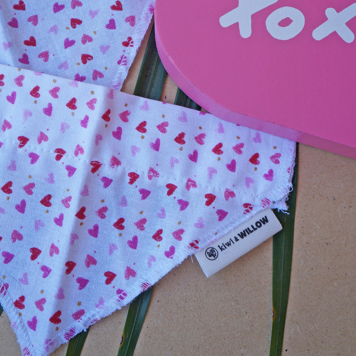 Mini Hearts Pet Bandanas
