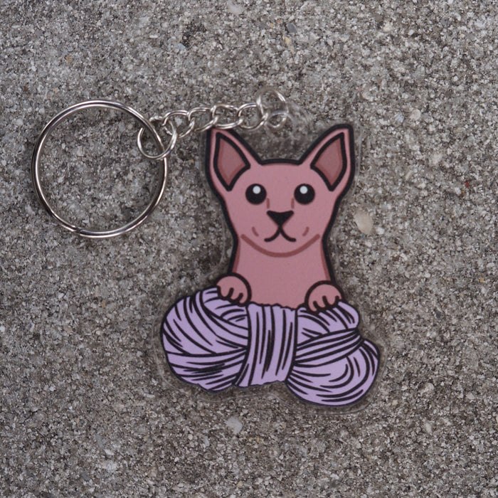 Sphynx Kitty Keychain