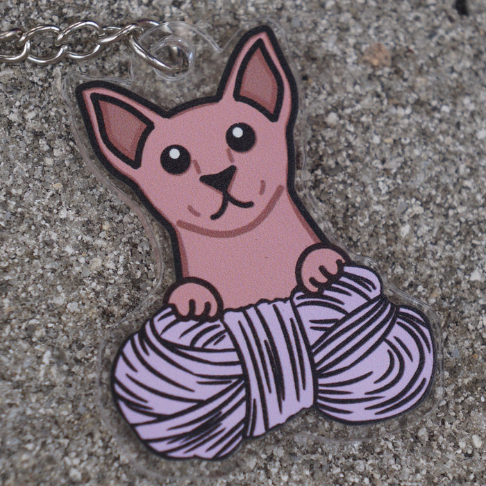 Sphynx Kitty Keychain