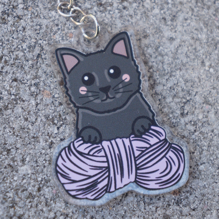 Black Kitty Keychain